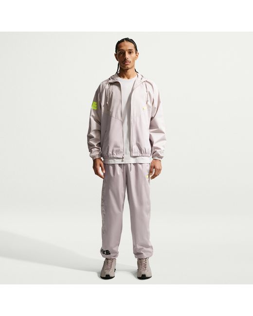 Nike Brown Windrunner Graphic Woven Jacket for men
