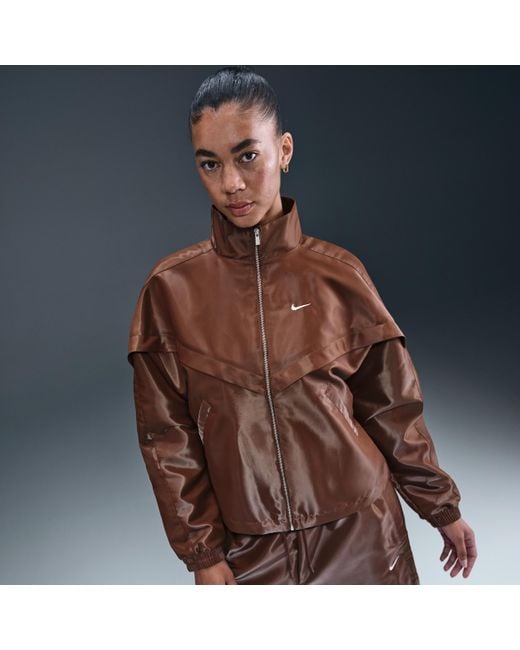 Nike Women's Brown Sportswear Windrunner Shine Jacket