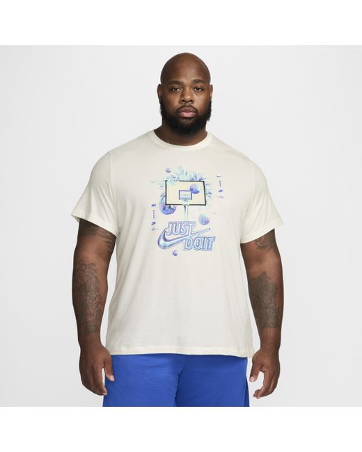 Nike White Basketball T-shirt Cotton for men