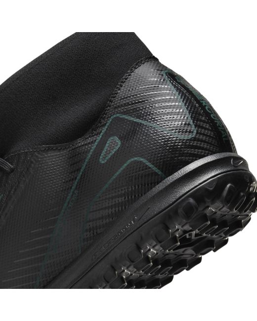 Nike Black Mercurial Superfly 10 Academy Tf High-Top Football Shoes for men