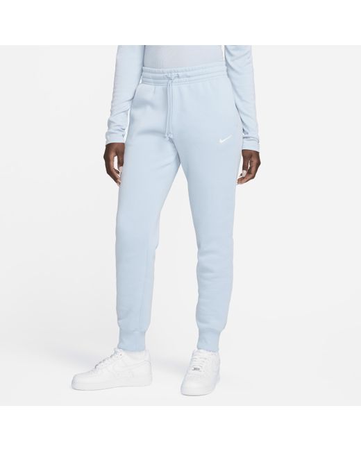 Nike Blue Sportswear Phoenix Fleece Mid-rise Sweatpants