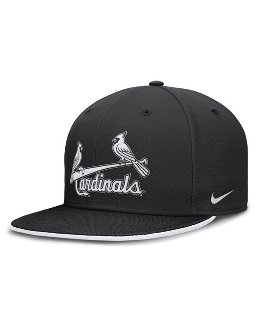 Nike Black St. Louis Cardinals Primetime True Dri-fit Mlb Fitted Hat for men