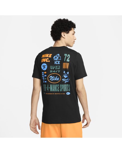 Nike Black Dri-fit Fitness T-shirt Polyester for men