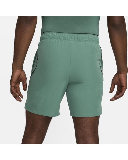 Nike Green Court Advantage Dri-fit 18cm (approx.) Tennis Shorts Polyester for men