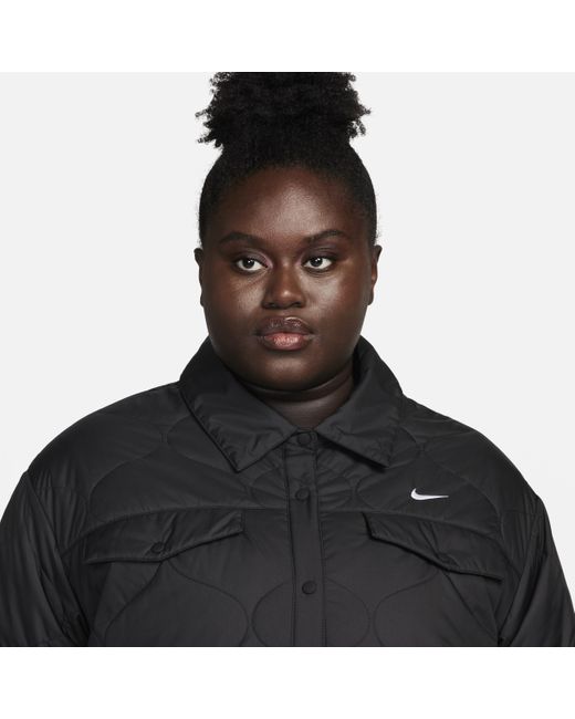Nike Sportswear Essential Gewatteerde Trenchcoat in het Black
