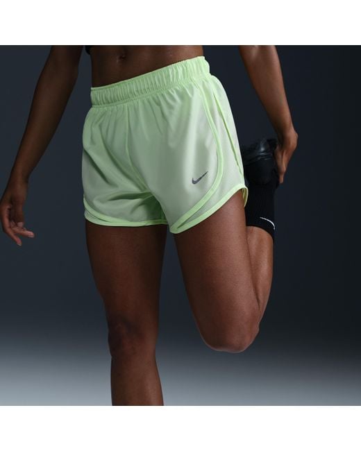 Shorts Da Running Dri-Fit A Vita Media Con Slip Interno Tempo – Donna di Nike in Blue