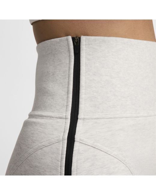 Nike White Sportswear Tech Fleece High-waisted Mini Skirt