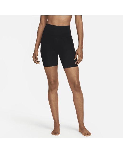 Nike Yoga Luxe High-waisted Shorts In Black, | Lyst