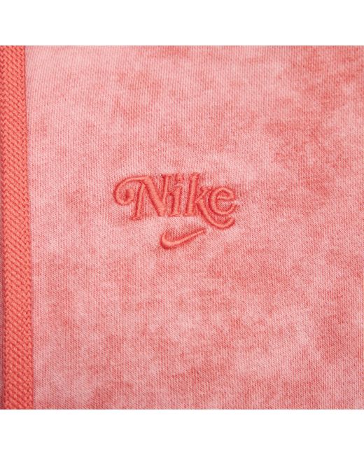 Felpa pullover con cappuccio sportswear club fleece di Nike in Red da Uomo