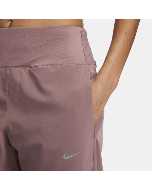 Nike Purple Dri-fit Swift Mid-rise Running Pants