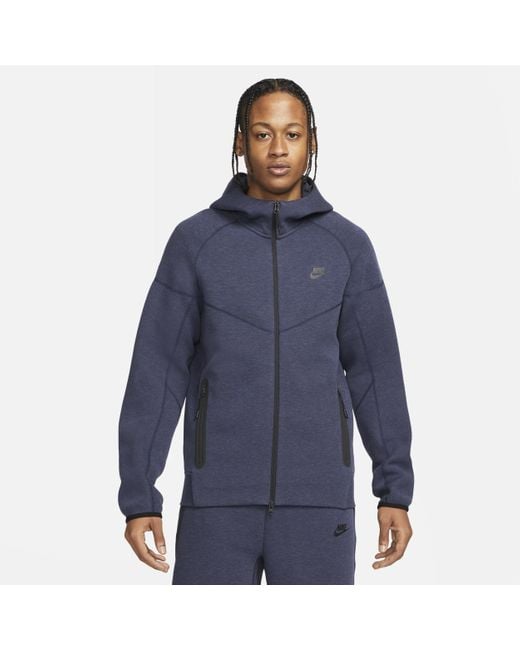 Nike Sportswear Tech Fleece Windrunner Hoodie Met Rits in het Blue voor heren