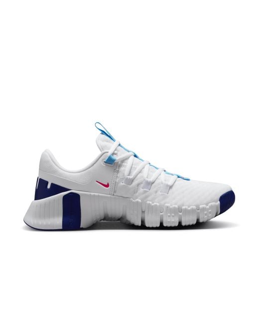 Nike White Free Metcon 5 Workout Shoes