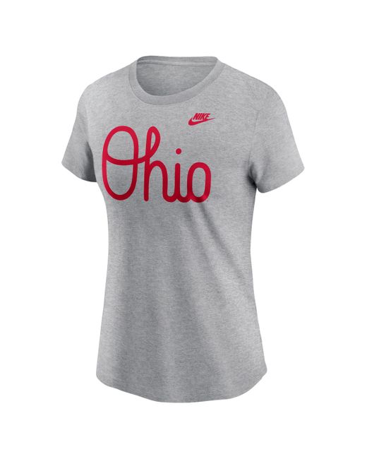 Nike Gray Ohio State Buckeyes Retro Script College T-Shirt