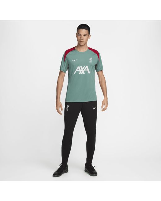Nike Green Liverpool Fc Strike Dri-fit Soccer Short-sleeve Knit Top for men