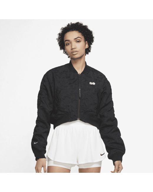 Nike Naomi Osaka Tennis Bomber Jacket In Black, | Lyst
