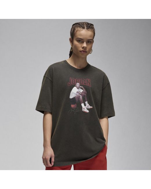 Nike Black Jordan Oversized Graphic T-shirt Cotton