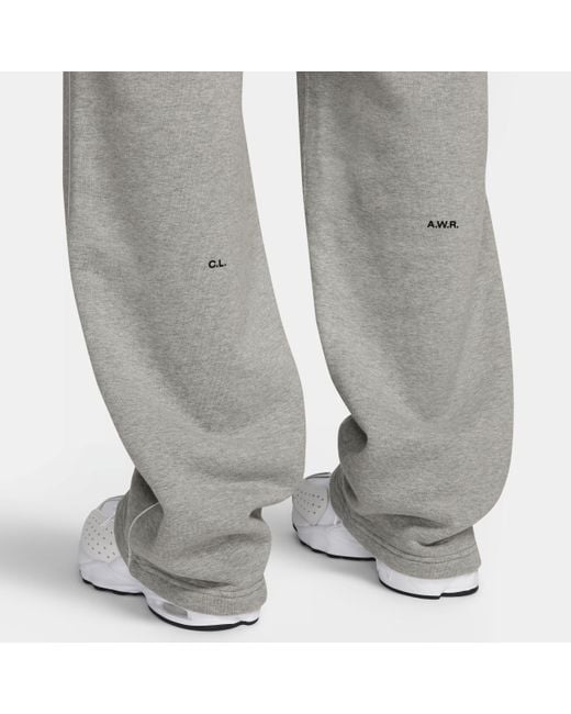 Nike Nocta Nocta Fleece Cs Open-Hem Tracksuit Bottoms in Gray for