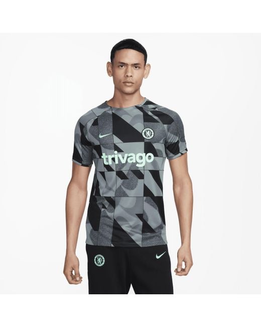 Nike Chelsea Fc Academy Pro Third Drifit Soccer Prematch Shortsleeve