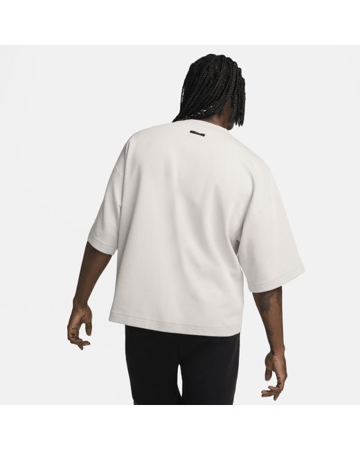Nike Gray Sportswear Tech Fleece Reimagined Oversized Short-sleeve Sweatshirt for men