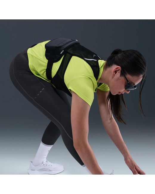 Nike Blue Swift High-Waisted 7/8 Running Leggings With Reflective Accents