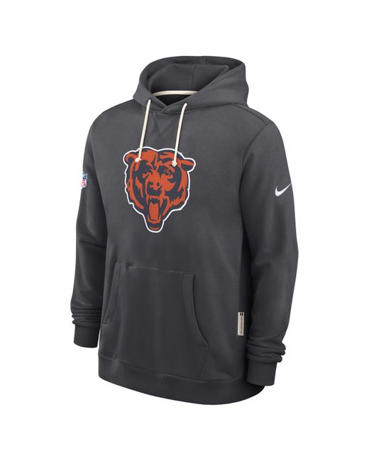 Nike Gray Chicago Bears Initial Home Sideline Dri-Fit Nfl Pullover Hoodie for men