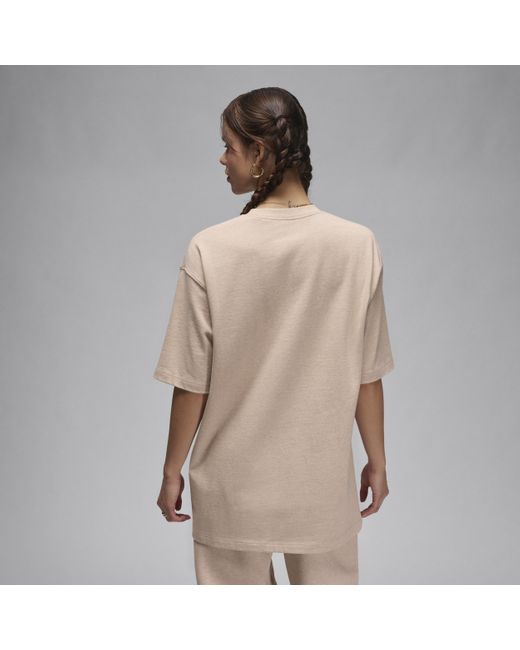 T-shirt oversize jordan essentials di Nike in Natural