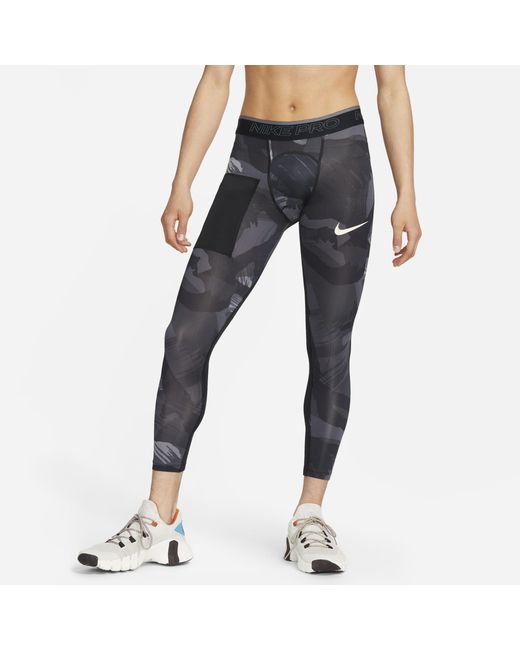 Nike Synthetic Pro Drifit Camo Tights in Blue for Men Lyst