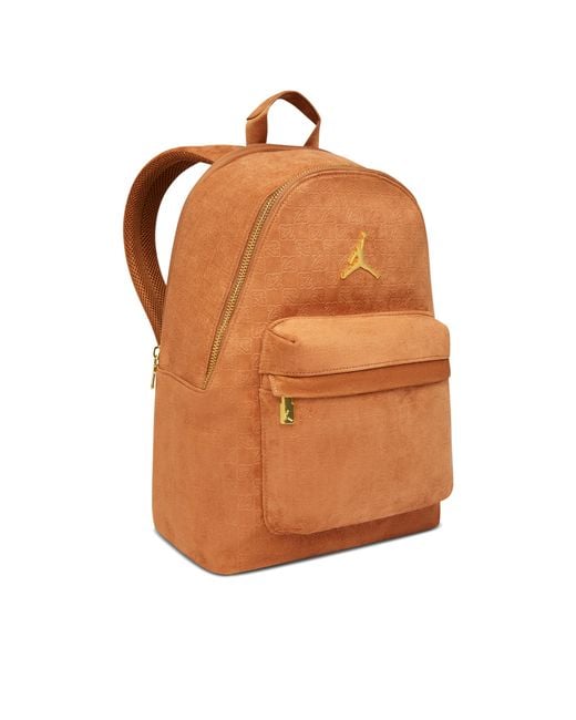 Nike Orange Suede Monogram Backpack (23.5L) for men