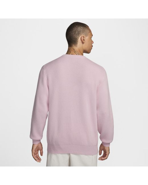 Nike Club Crew neck Jumper Cotton in Pink for Men Lyst UK