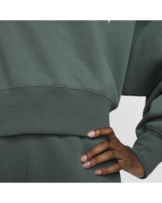 Nike Green Sportswear Phoenix Fleece Over-oversized Crew-neck Sweatshirt