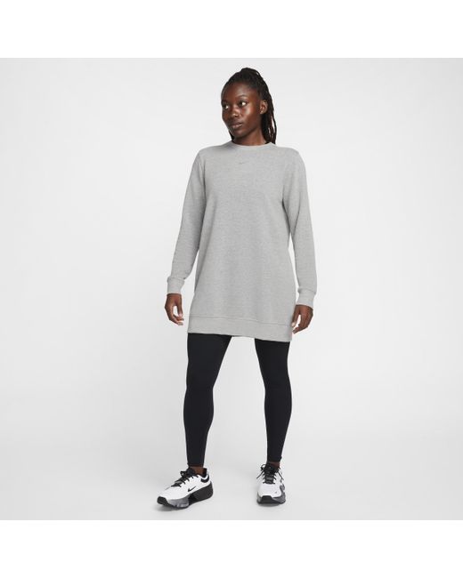 Nike Gray Dri-fit One Crew-neck French Terry Tunic