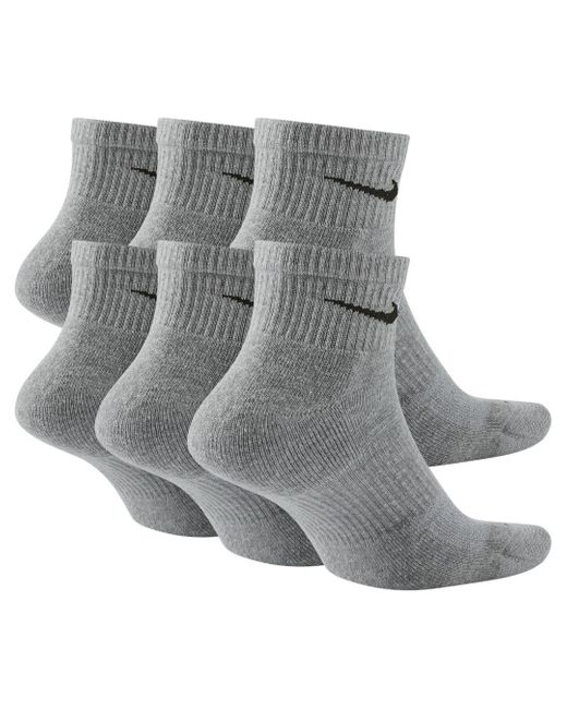 Nike Everyday Plus Cushion Training Ankle Socks (6 Pairs) in Grey (Gray
