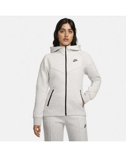 Nike Gray Sportswear Tech Fleece Windrunner Full-zip Hoodie