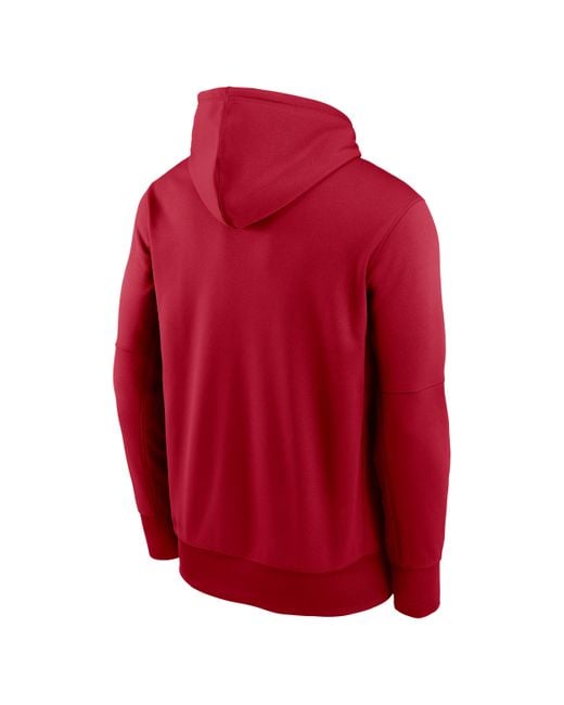 Nike Red Usc Team Stacked Menâ Therma College Pullover Hoodie for men