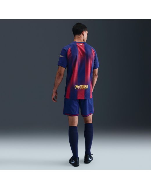 Nike Blue Fc Barcelona 2025/26 Match Home Dri-Fit Adv Soccer Authentic Jersey for men