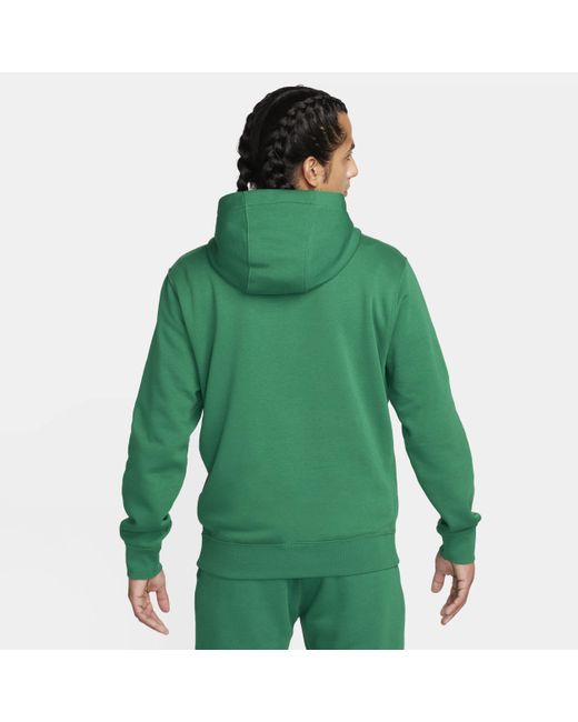 Nike Green Club Fleece Pullover Hoodie Cotton for men