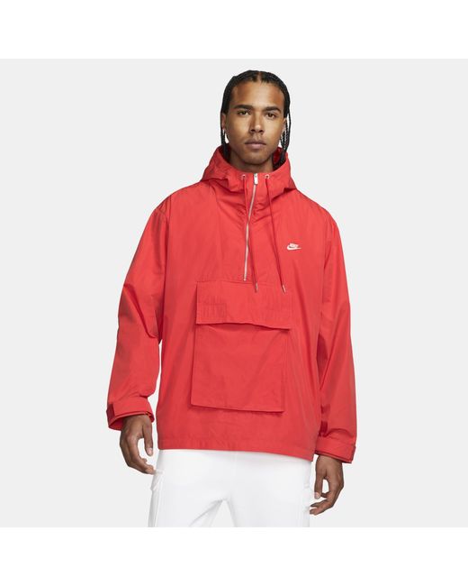 Nike Sportswear Circa Lined Anorak in Red for Men | Lyst