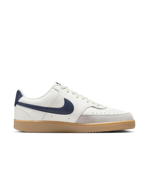 Nike Blue Court Vision Low Shoes Leather for men