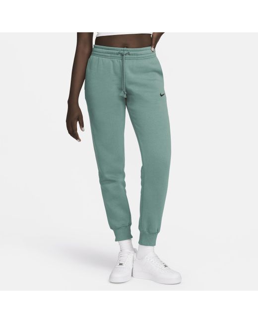 Nike Green Sportswear Phoenix Fleece Mid-rise Sweatpants