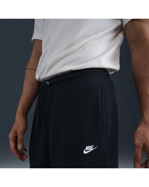 Nike Black Club Open-Hem Fleece Trousers for men