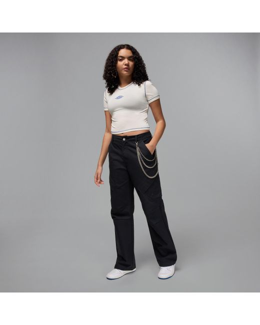 Nike Black Nike Rare Air Cropped Short-Sleeve T-Shirt