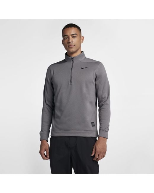 Nike Gray Therma Repel 1/2-zip Golf Top for men
