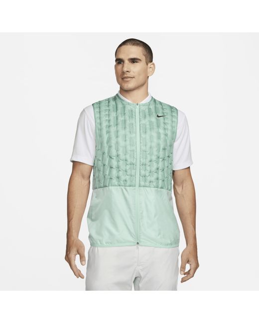Nike Green Therma-fit Repel Full-zip Down Golf Vest for men