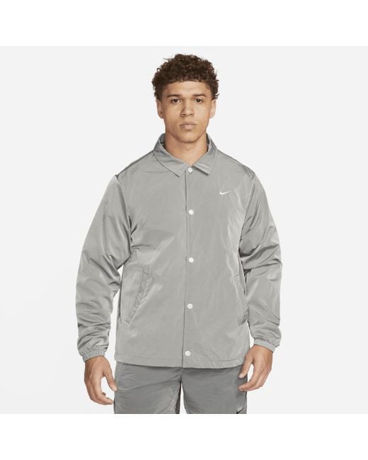 Nike Sportswear Authentics Coaches Jacket In Grey, in Gray for Men | Lyst