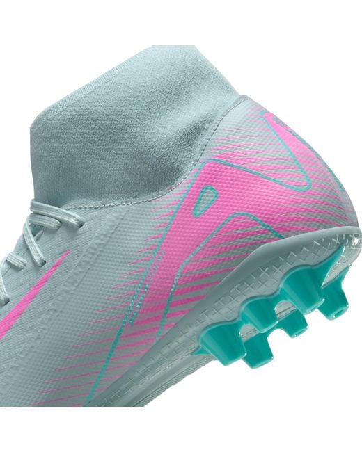 Nike Blue Mercurial Superfly 10 Academy Artificial-Grass High-Top Soccer Cleats for men