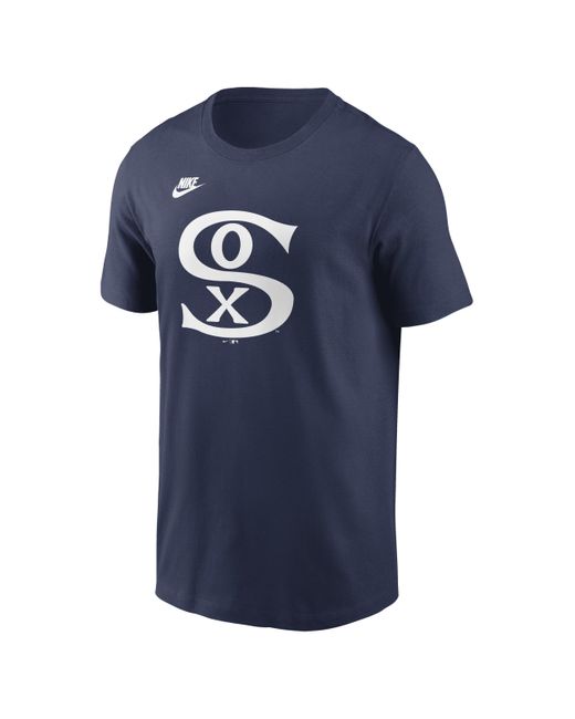 Nike Blue Chicago White Sox Cooperstown Logo Mlb T-shirt for men