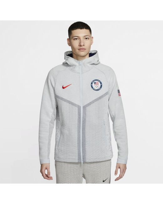 Nike Sportswear Windrunner Tech Pack Hoodie In Grey, in Gray for Men | Lyst