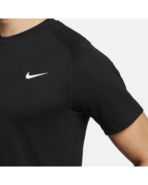 Nike Black Flex Rep Dri-fit Short-sleeve Fitness Top Polyester for men