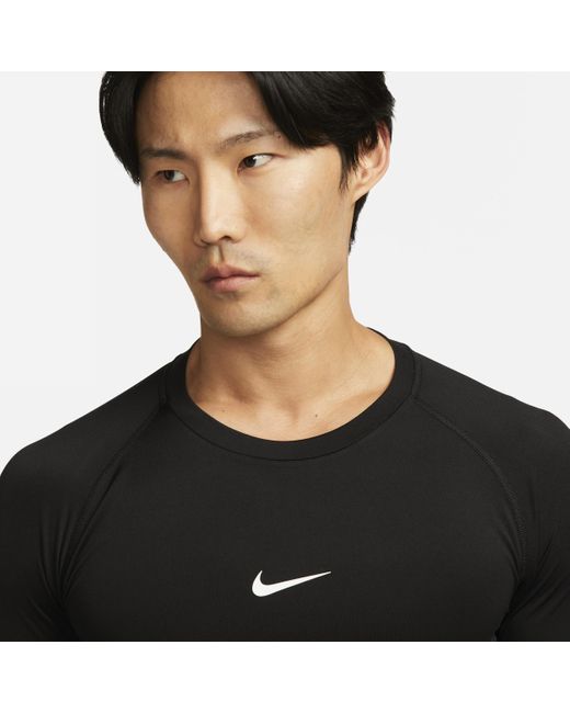 Nike Black Pro Dri-fit Tight Long-sleeve Fitness Top for men