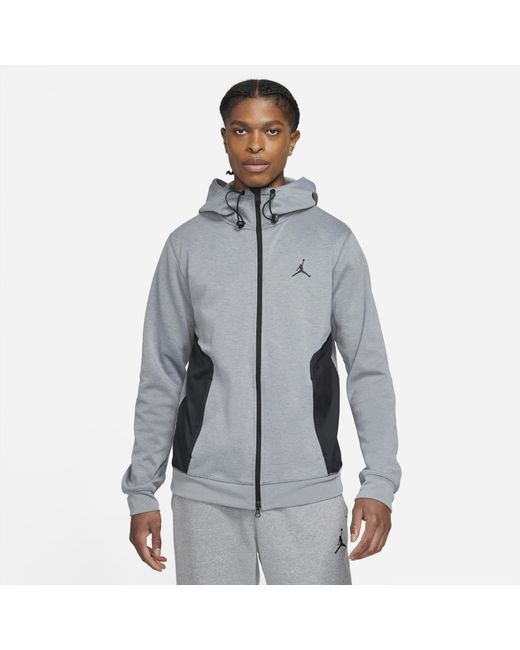 Nike Dri-fit Air Statement Fleece Full-zip Hoodie in Grey (Grey) for Men |  Lyst UK